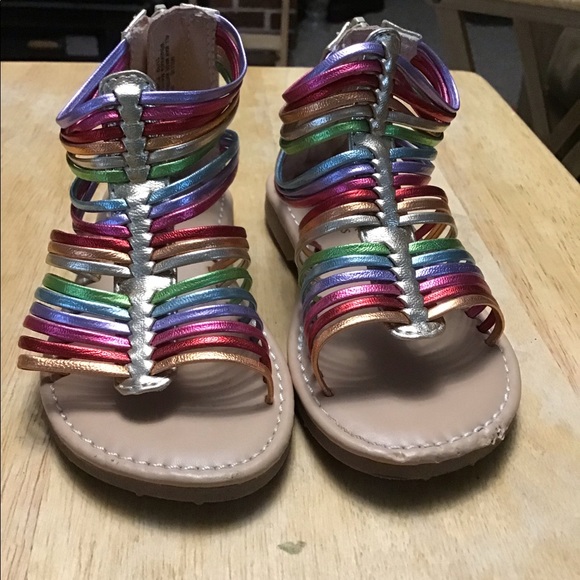 FALLS CREEK KIDS little girl’s EGTYPIAN STYLE sandals sz 8 - Picture 9 of 13